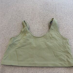 Aerie Light Green Bralette Crop Top Ribbed